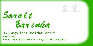sarolt barinka business card